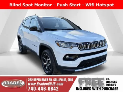 White 2026 Jeep Compass Limited for sale in Gallipolis, OH