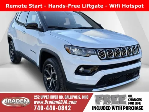 White 2026 Jeep Compass Limited for sale in Gallipolis, OH