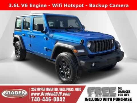 Blue 2026 Jeep Wrangler Sport for sale in Gallipolis, OH