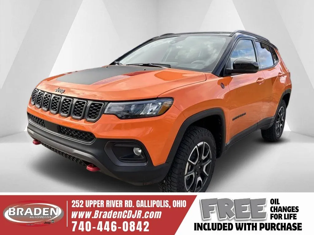 Orange 2026 Jeep Compass Trailhawk for sale in Gallipolis, OH