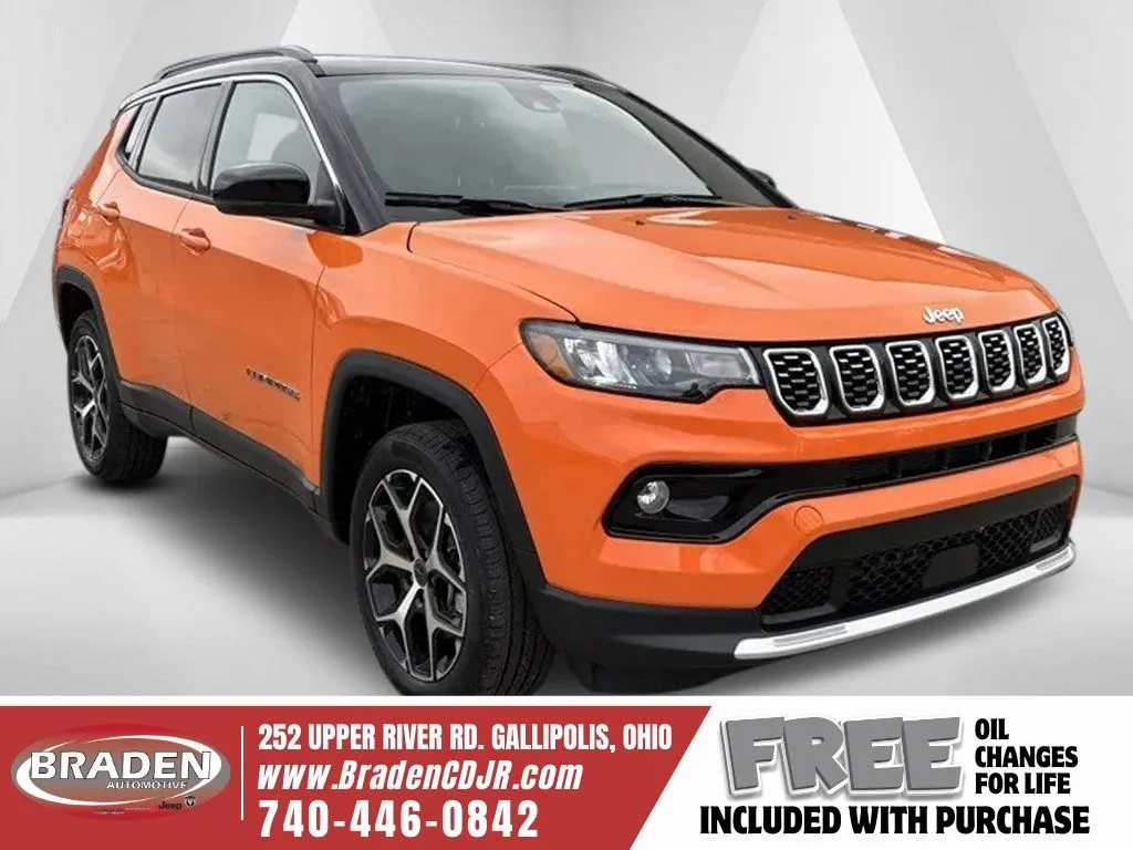 Orange 2026 Jeep Compass Limited for sale in Gallipolis, OH