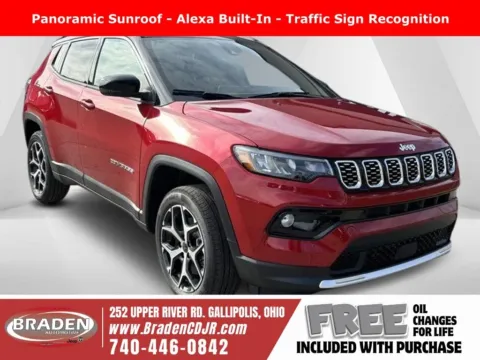 Red 2026 Jeep Compass Limited for sale in Gallipolis, OH