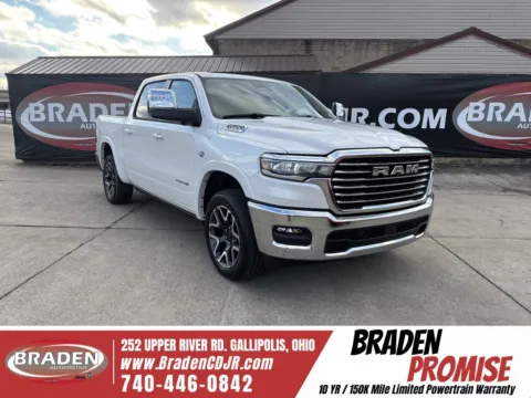 White 2026 Ram 1500 Laramie for sale in Gallipolis, OH