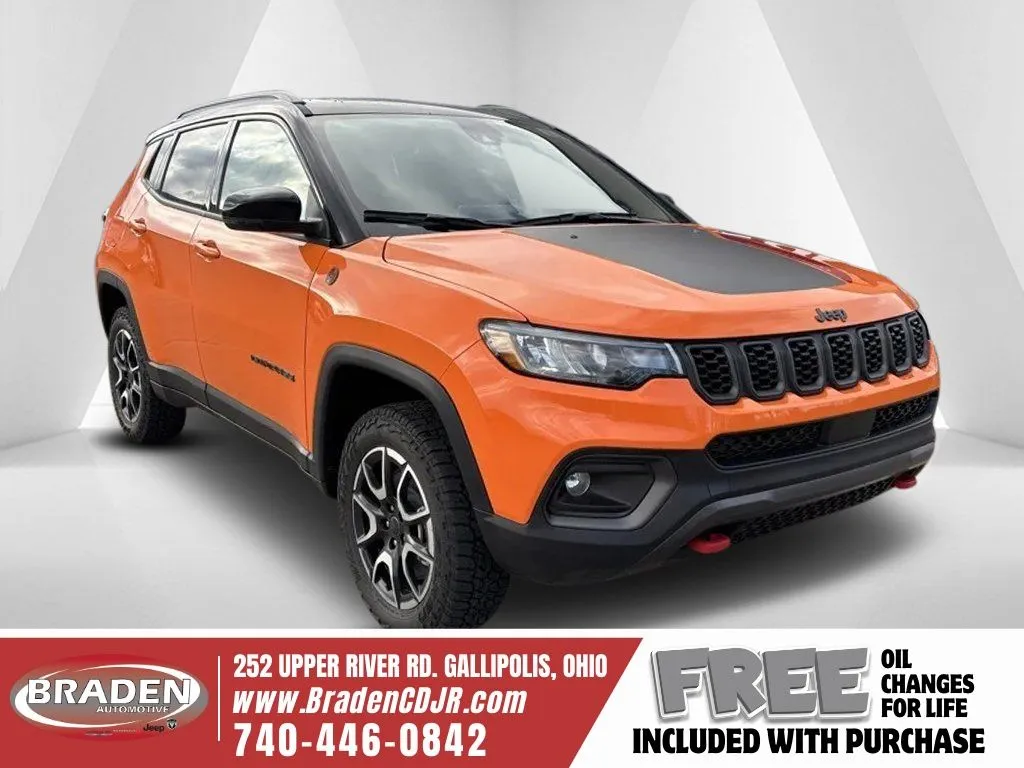 Orange 2026 Jeep Compass Trailhawk for sale in Gallipolis, OH