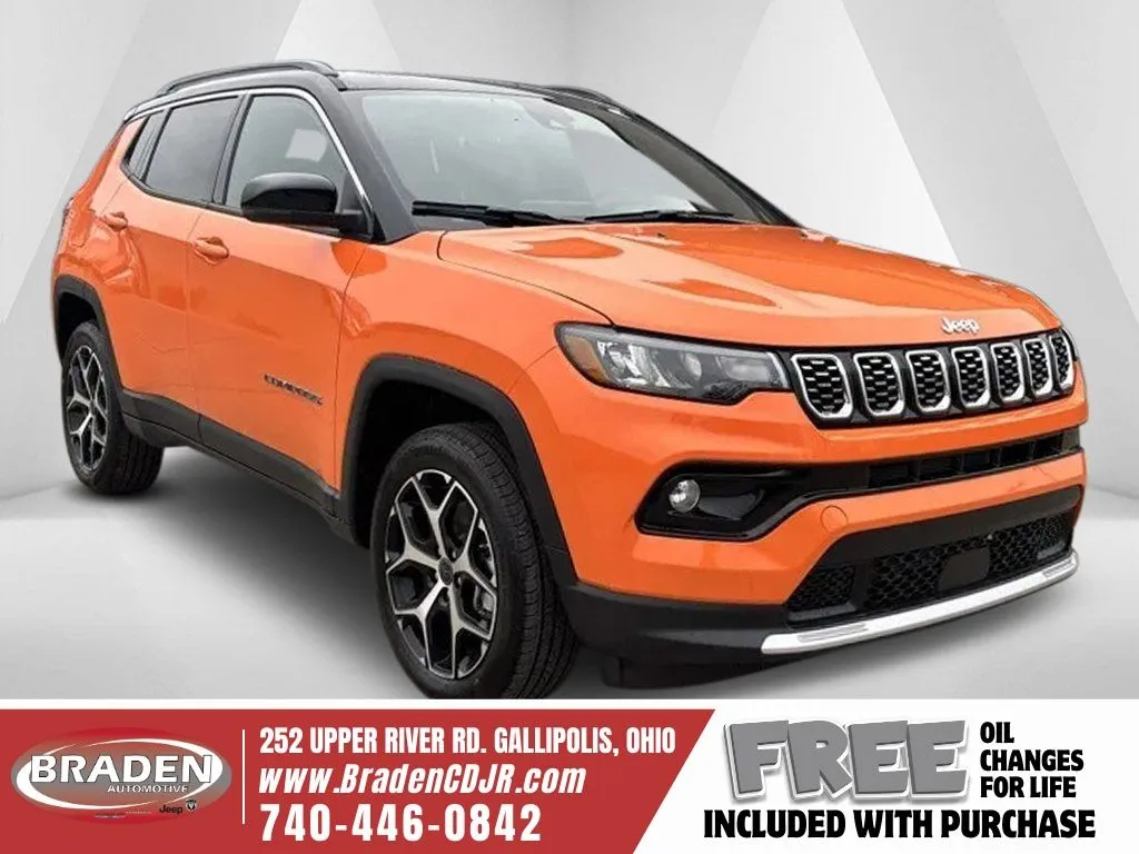 Orange 2026 Jeep Compass Limited for sale in Gallipolis, OH