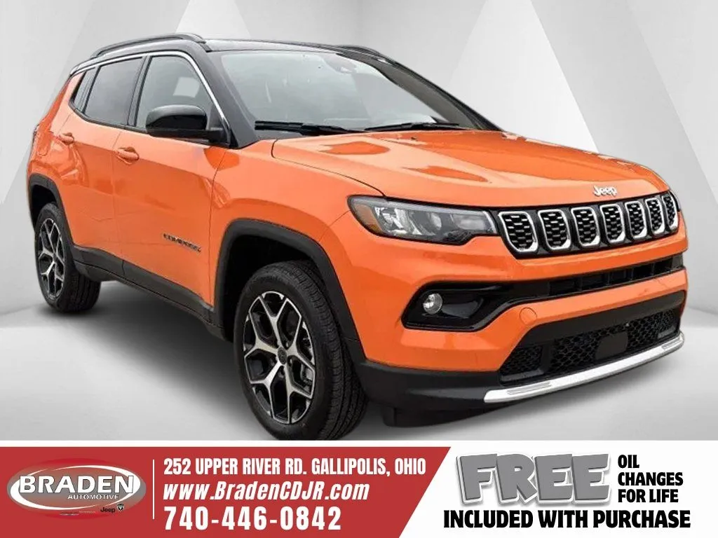 Orange 2026 Jeep Compass Limited for sale in Gallipolis, OH