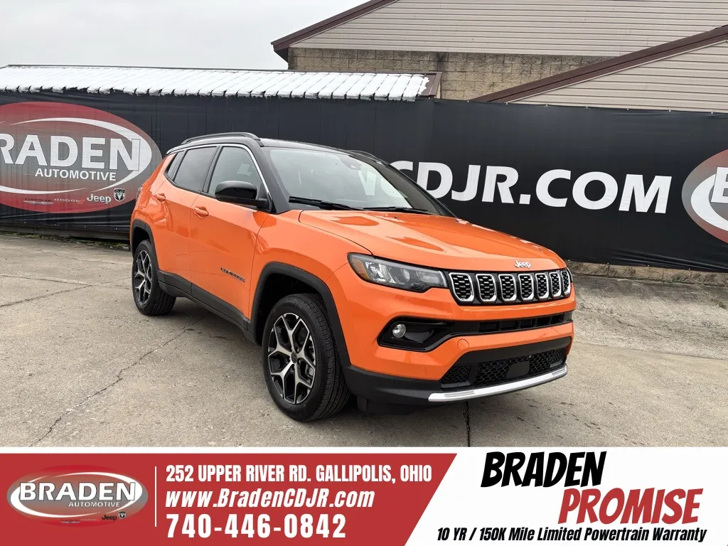Orange 2026 Jeep Compass Limited for sale in Gallipolis, OH