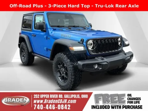 Blue 2026 Jeep Wrangler Willys for sale in Gallipolis, OH