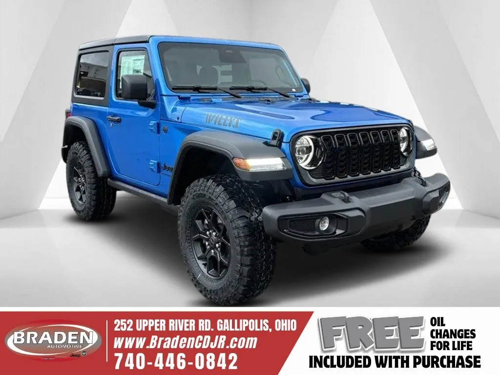 Blue 2026 Jeep Wrangler Willys for sale in Gallipolis, OH