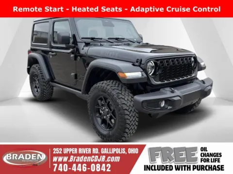 Black 2026 Jeep Wrangler Willys for sale in Gallipolis, OH