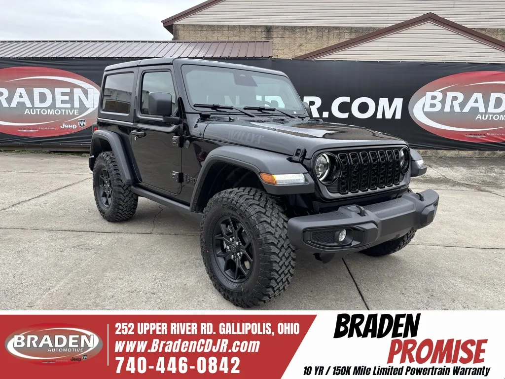 Black 2026 Jeep Wrangler Willys for sale in Gallipolis, OH