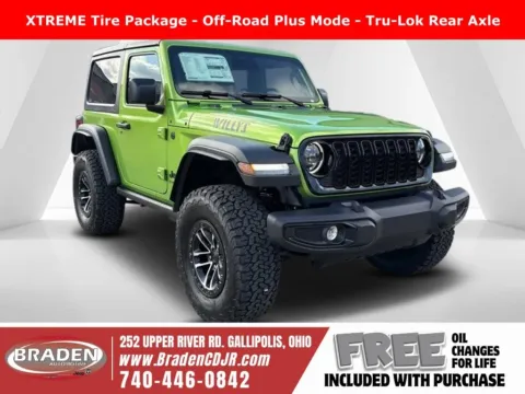 Green 2026 Jeep Wrangler Willys for sale in Gallipolis, OH