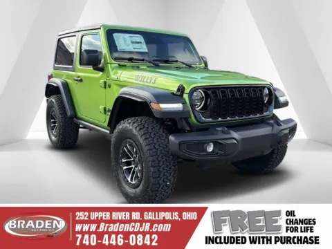 Green 2026 Jeep Wrangler Willys for sale in Gallipolis, OH