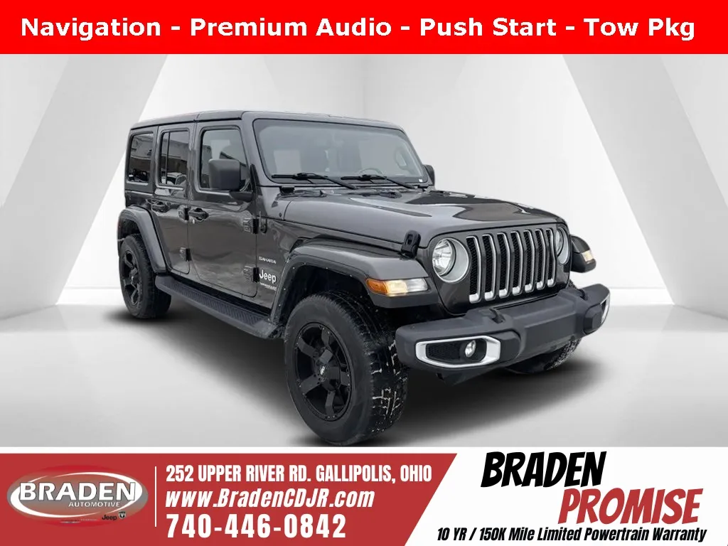 Gray 2021 Jeep Wrangler Unlimited Sahara for sale in Gallipolis, OH