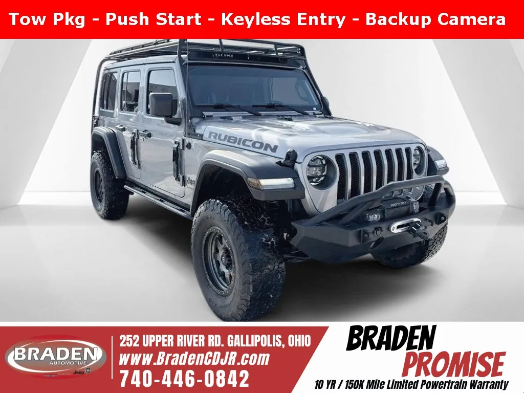Silver 2018 Jeep Wrangler Unlimited Rubicon for sale in Gallipolis, OH