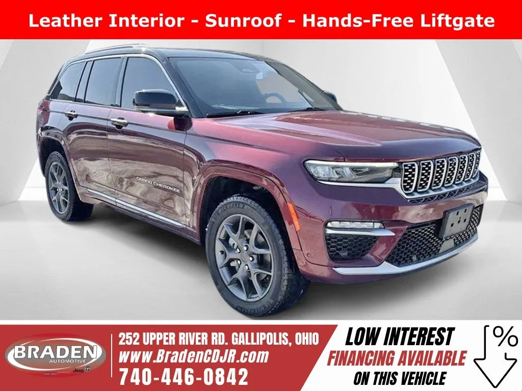 Red 2022 Jeep Grand Cherokee Summit for sale in Gallipolis, OH
