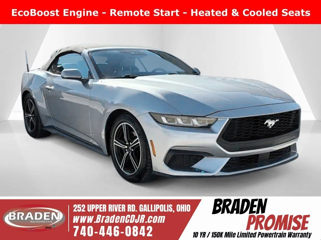 Silver 2024 Ford Mustang EcoBoost Premium for sale in Gallipolis, OH