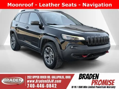 Black 2021 Jeep Cherokee Trailhawk for sale in Gallipolis, OH