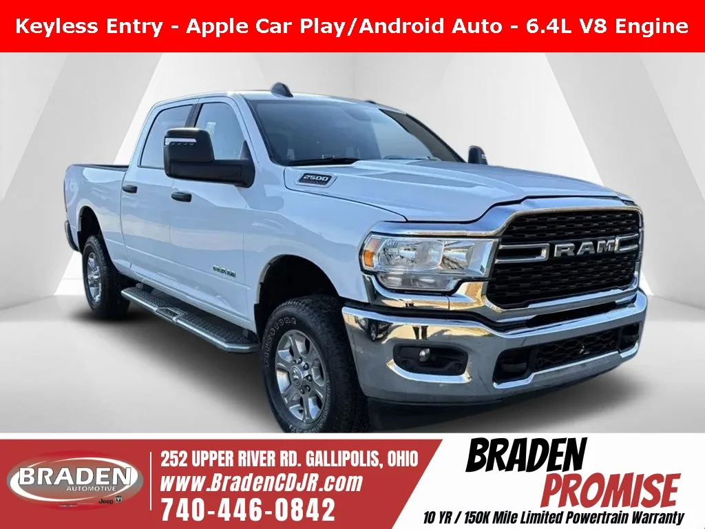 White 2024 Ram 2500 Big Horn for sale in Gallipolis, OH