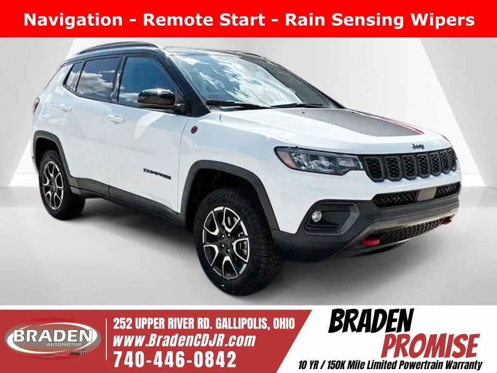 White 2026 Jeep Compass Trailhawk for sale in Gallipolis, OH