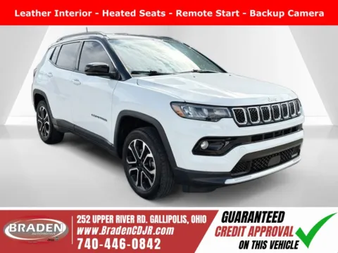 White 2023 Jeep Compass Limited for sale in Gallipolis, OH