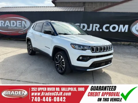 White 2023 Jeep Compass Limited for sale in Gallipolis, OH