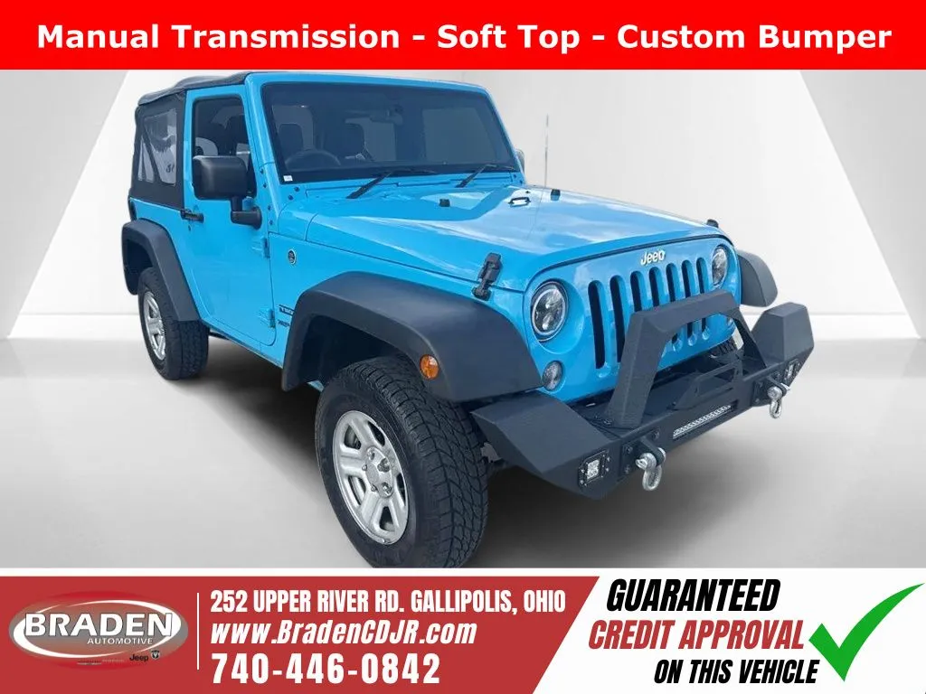 Used 2018 Jeep Wrangler Sport with VIN 1C4AJWAG0JL902972 for sale in Gallipolis, OH