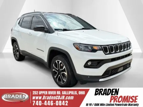 White 2023 Jeep Compass Limited for sale in Gallipolis, OH