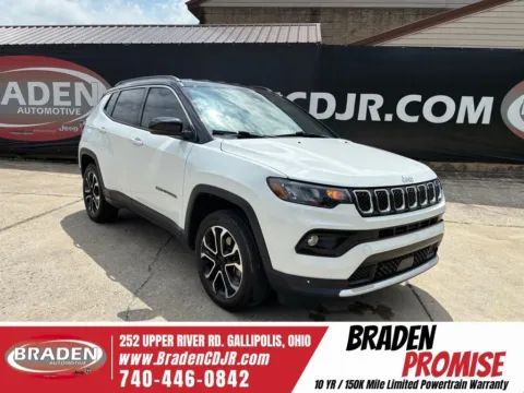White 2023 Jeep Compass Limited for sale in Gallipolis, OH
