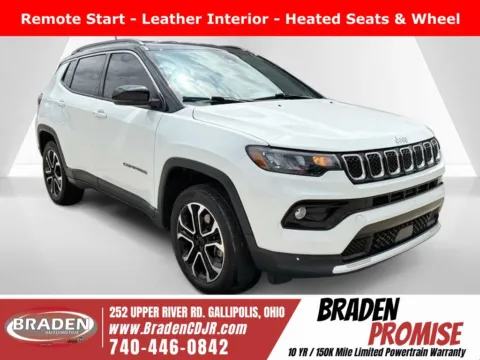 White 2023 Jeep Compass Limited for sale in Gallipolis, OH