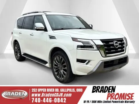 White 2023 Nissan Armada Platinum for sale in Gallipolis, OH
