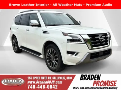 White 2023 Nissan Armada Platinum for sale in Gallipolis, OH