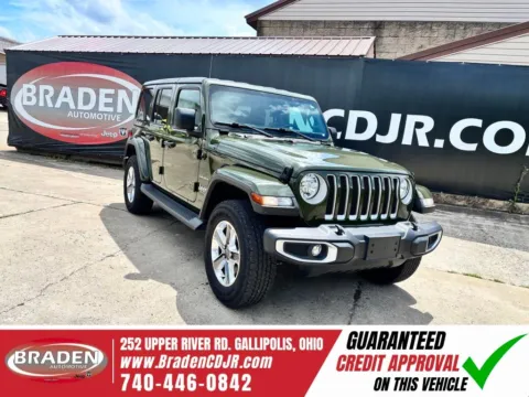 Green 2021 Jeep Wrangler Unlimited Sahara for sale in Gallipolis, OH