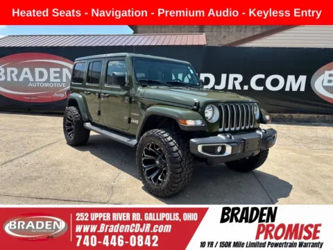 Green 2021 Jeep Wrangler Unlimited Sahara for sale in Gallipolis, OH