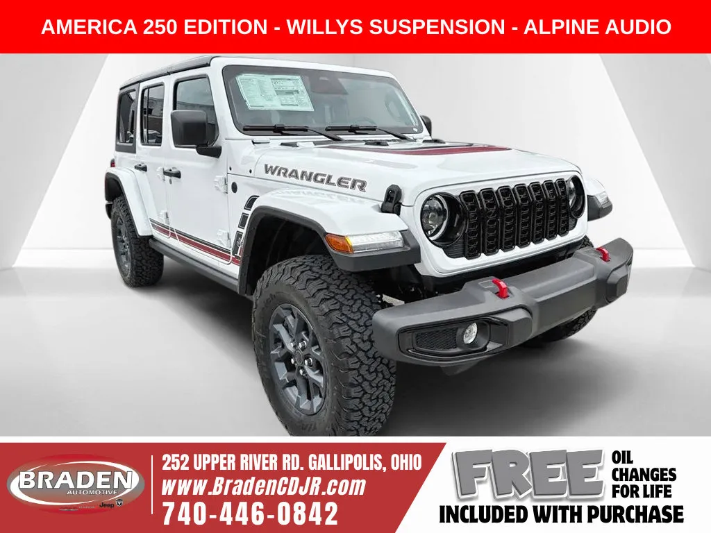 White 2026 Jeep Wrangler Sport for sale in Gallipolis, OH