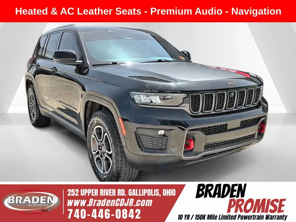 Black 2022 Jeep Grand Cherokee Trailhawk for sale in Gallipolis, OH