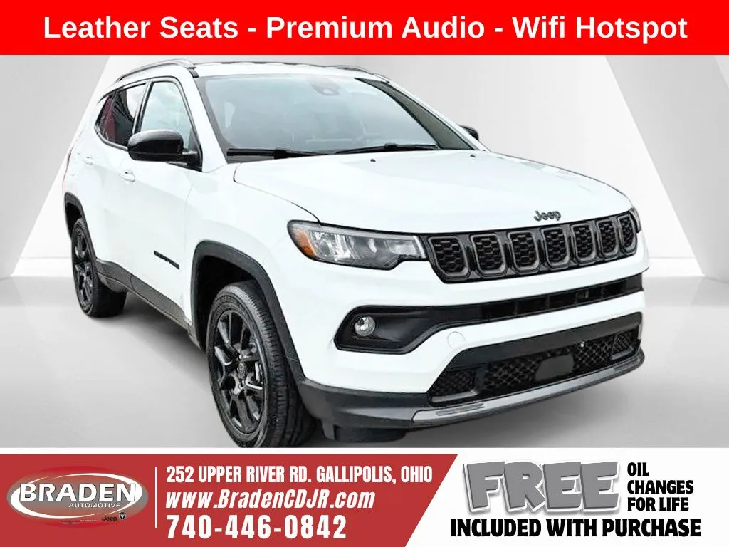 White 2026 Jeep Compass Latitude for sale in Gallipolis, OH