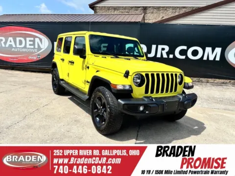 Yellow 2023 Jeep Wrangler Altitude for sale in Gallipolis, OH