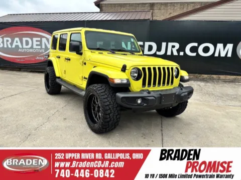 Yellow 2023 Jeep Wrangler Altitude for sale in Gallipolis, OH