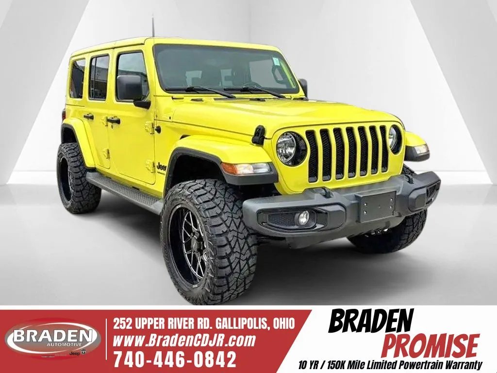 Yellow 2023 Jeep Wrangler Altitude for sale in Gallipolis, OH