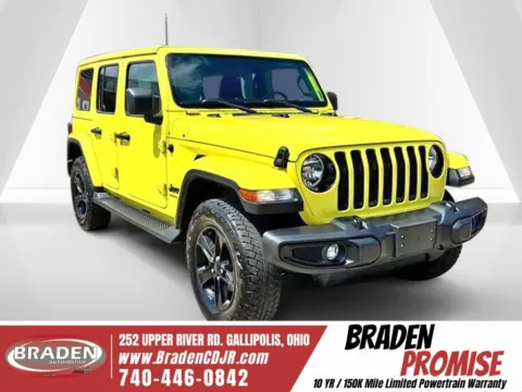 Yellow 2023 Jeep Wrangler Altitude for sale in Gallipolis, OH