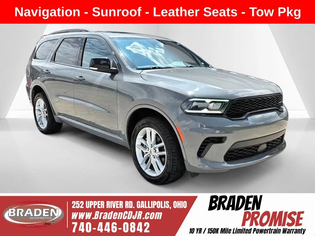 Gray 2024 Dodge Durango GT Plus for sale in Gallipolis, OH