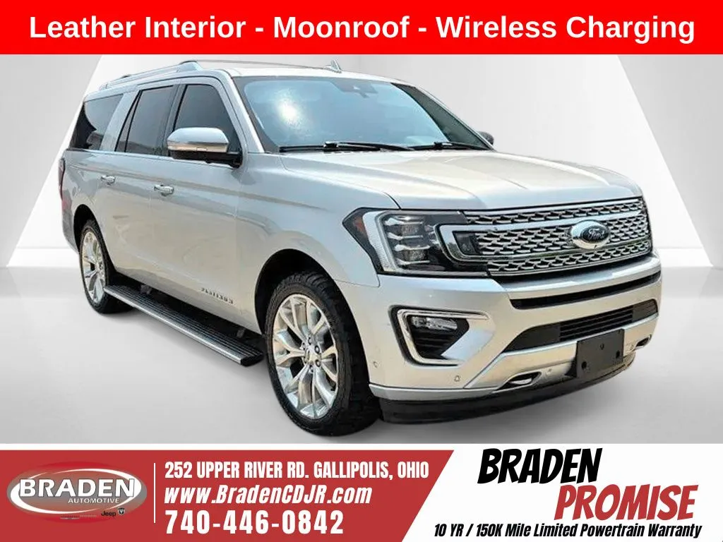 Silver 2019 Ford Expedition Max Platinum for sale in Gallipolis, OH