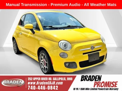 Yellow 2013 Fiat 500 Sport for sale in Gallipolis, OH