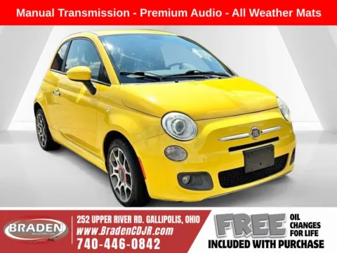 Yellow 2013 Fiat 500 Sport for sale in Gallipolis, OH
