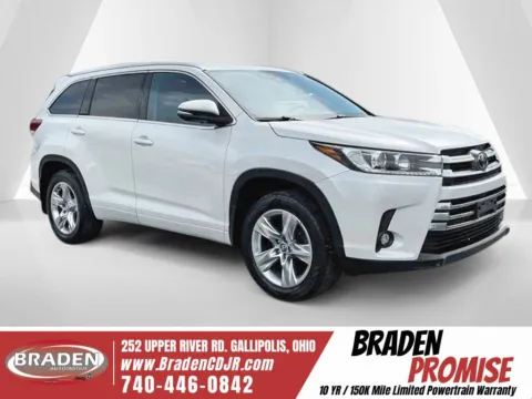 White 2019 Toyota Highlander Limited for sale in Gallipolis, OH