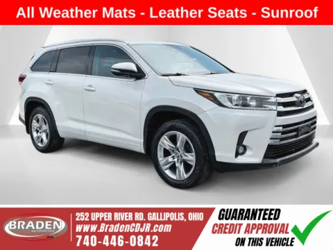 White 2019 Toyota Highlander Limited for sale in Gallipolis, OH