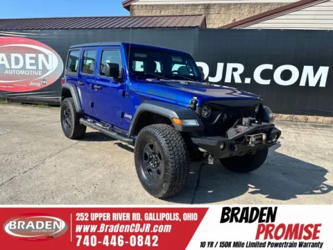 Blue 2020 Jeep Wrangler Unlimited Sport for sale in Gallipolis, OH