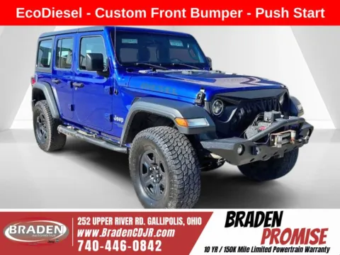 Blue 2020 Jeep Wrangler Unlimited Sport for sale in Gallipolis, OH