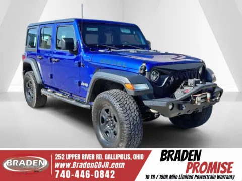 Blue 2020 Jeep Wrangler Unlimited Sport for sale in Gallipolis, OH